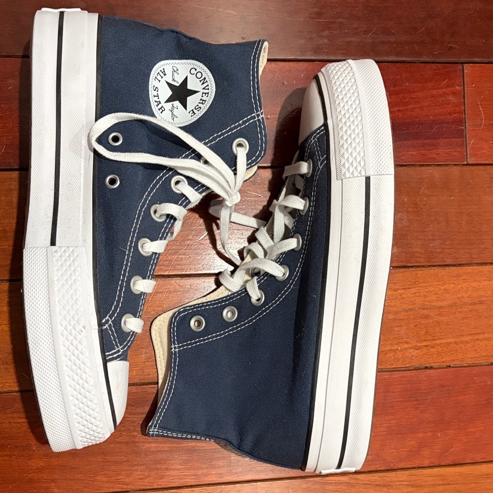 Converse Chuck Taylor All Star Platform High Top Sneakers - Navy